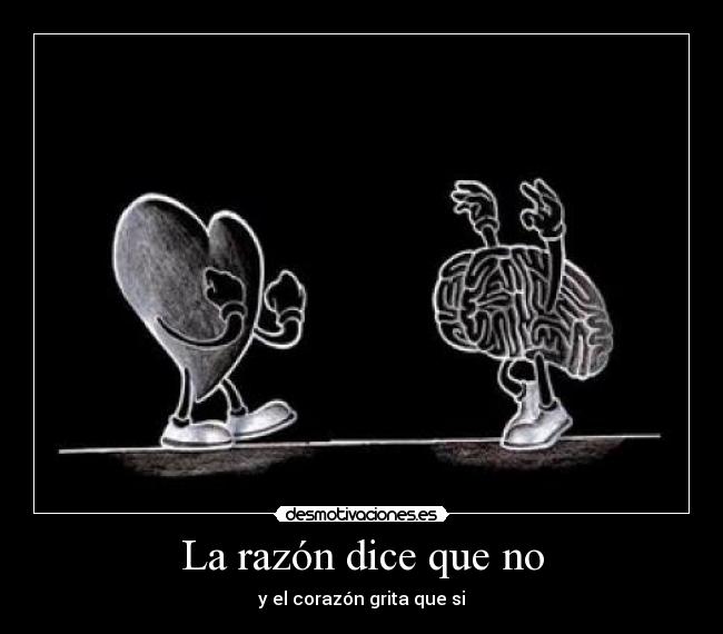 La razón dice que no - y el corazón grita que si