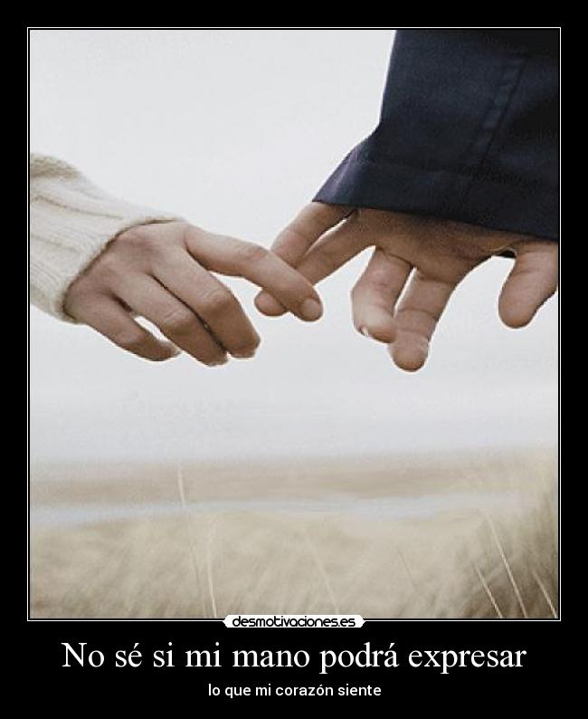 No sé si mi mano podrá expresar -