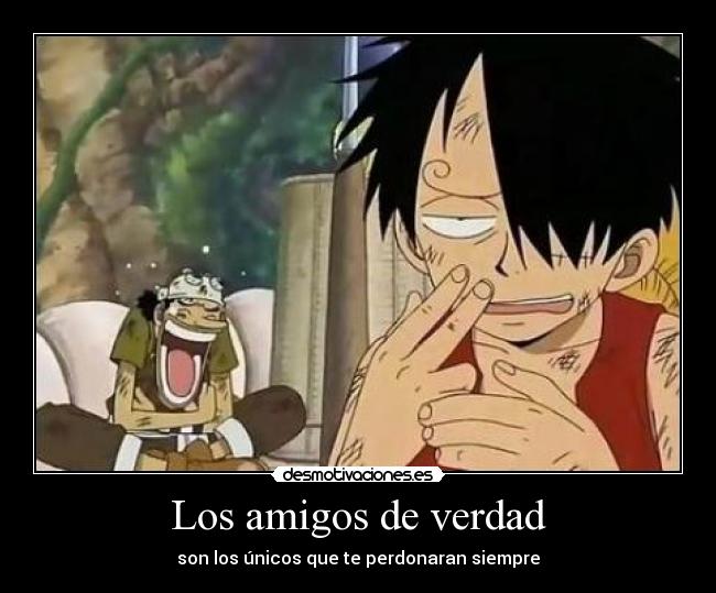 carteles amigos luffy imitando leche desmotivaciones