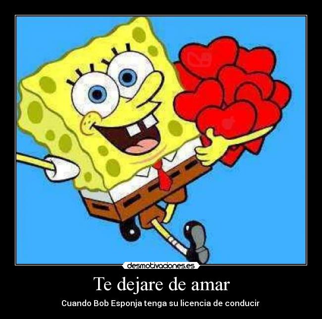 Te dejare de amar - Cuando Bob Esponja tenga su licencia de conducir ♥