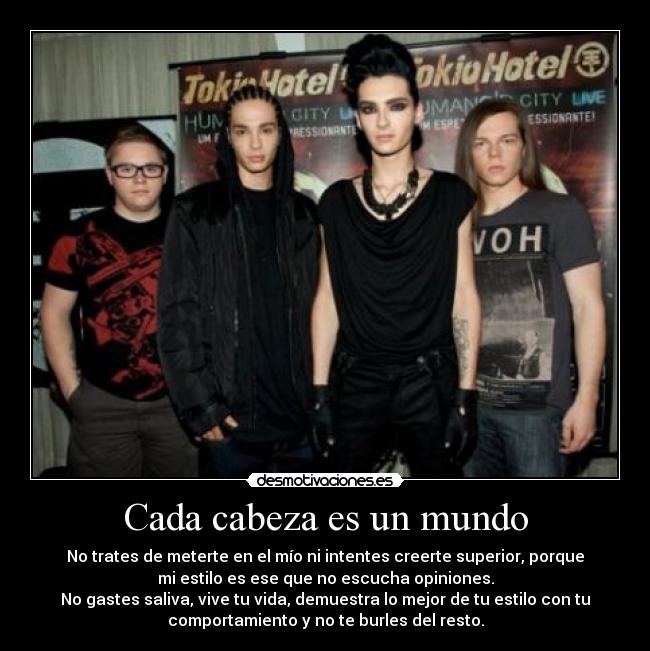 Cada cabeza es un mundo -