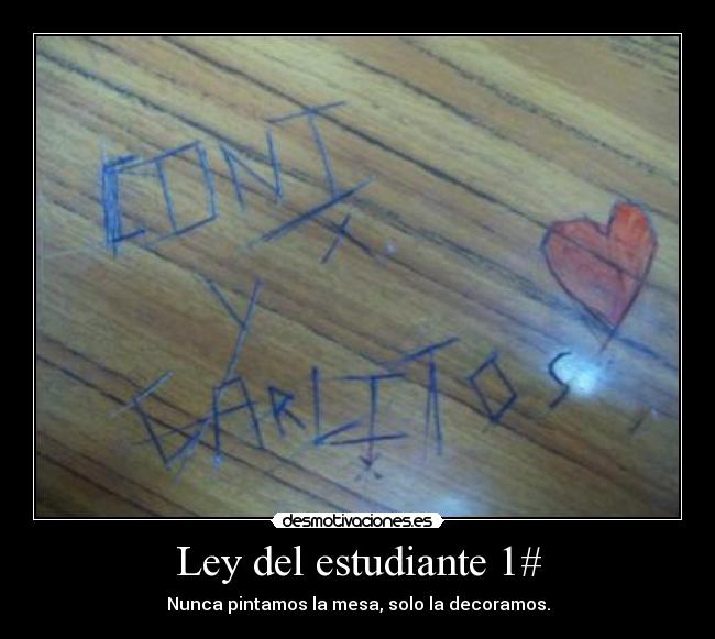 Ley del estudiante 1# -