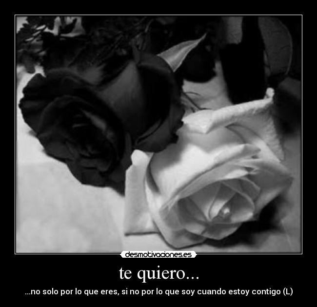 te quiero... - ...no solo por lo que eres, si no por lo que soy cuando estoy contigo (L)