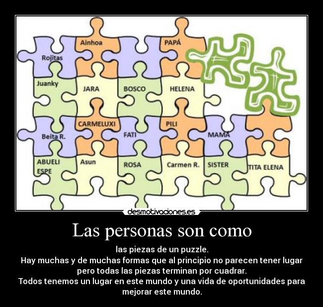 Las personas son como -