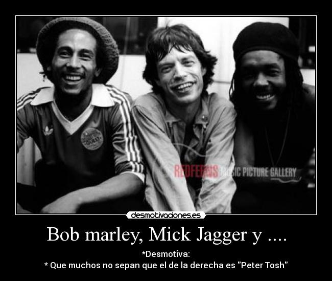 Bob marley, Mick Jagger y .... -