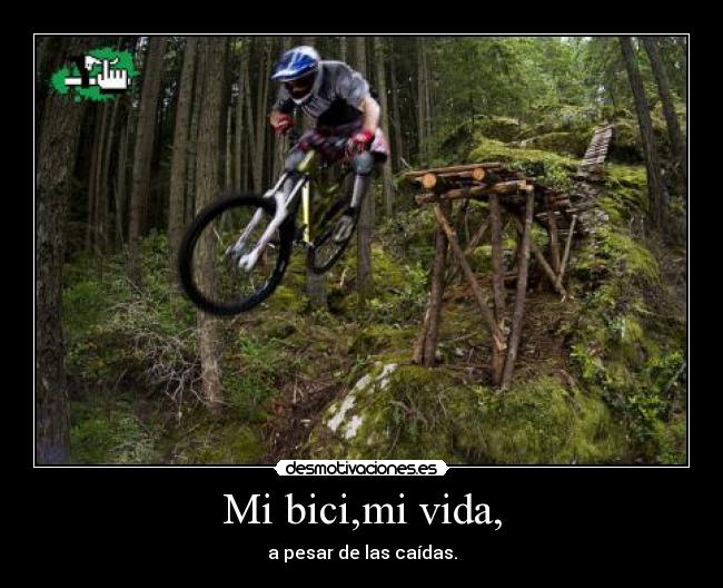 Mi bici,mi vida, - a pesar de las caídas.
