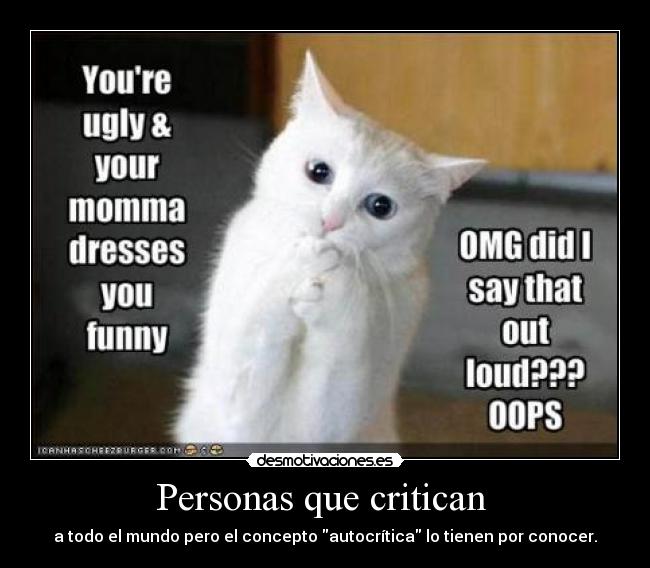 Personas que critican -