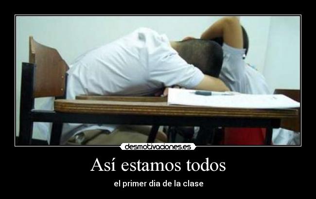 Así estamos todos - el primer dia de la clase