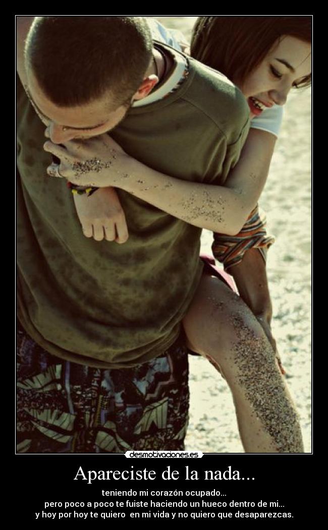 Apareciste de la nada... - 