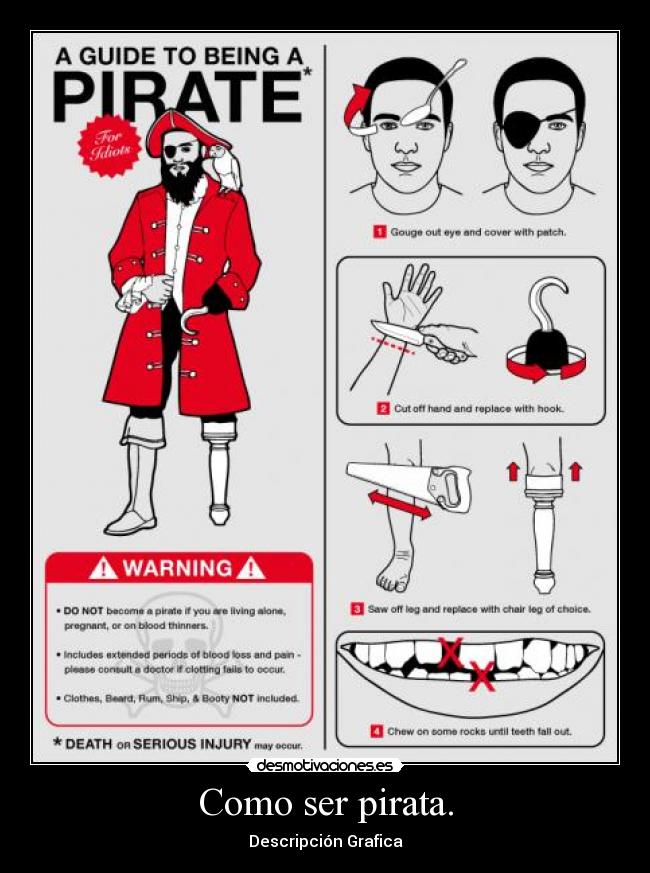 Como ser pirata. - Descripción Grafica