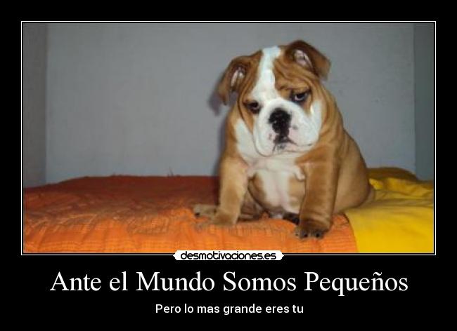 Ante el Mundo Somos Pequeños - Pero lo mas grande eres tu