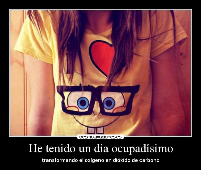 He tenido un día ocupadísimo - 