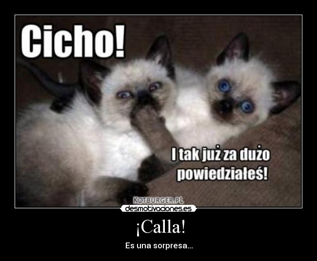 ¡Calla! -