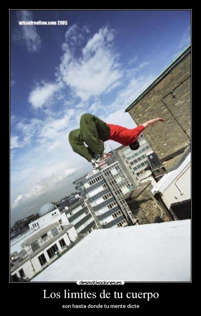 carteles parkour limites superarse desmotivaciones