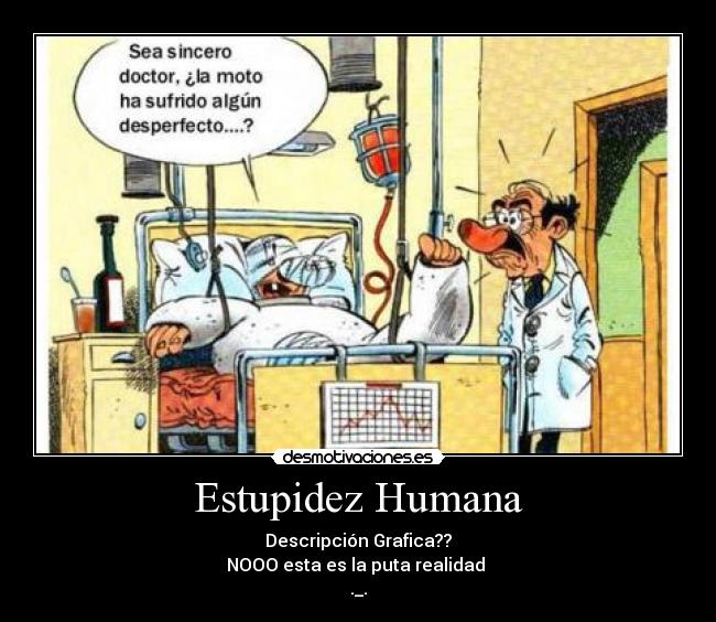 Estupidez Humana - Descripción Grafica??
NOOO esta es la puta realidad 
._.