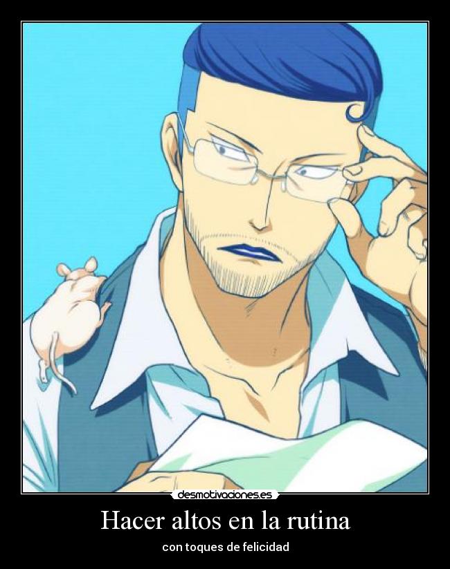 Hacer altos en la rutina - con toques de felicidad