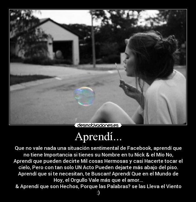 Aprendí... -