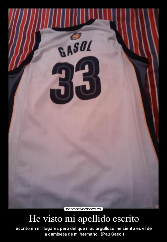 He visto mi apellido escrito - 