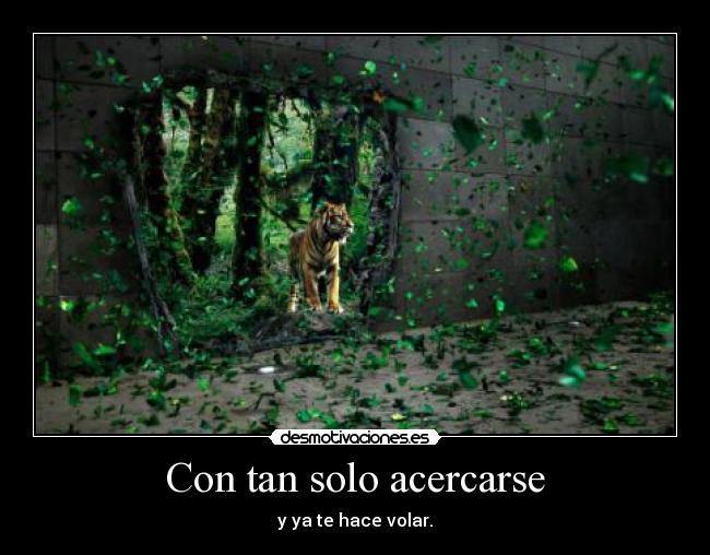 Con tan solo acercarse -