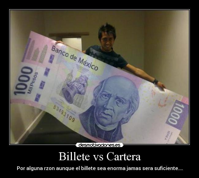 Billete vs Cartera -