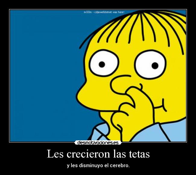 Les crecieron las tetas - 