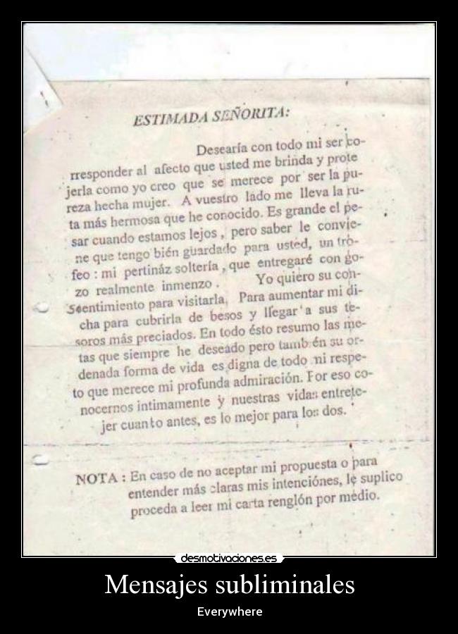 Mensajes subliminales - Everywhere
