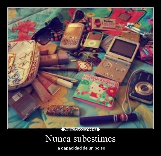 Nunca subestimes - la capacidad de un bolso