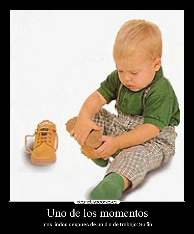 Uno de los momentos - más lindos después de un día de trabajo: Su fin
