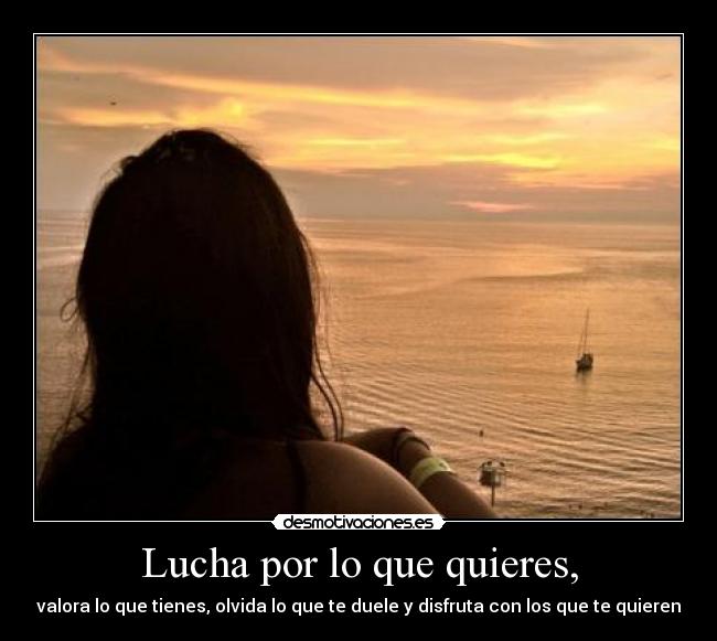 Lucha por lo que quieres, - 