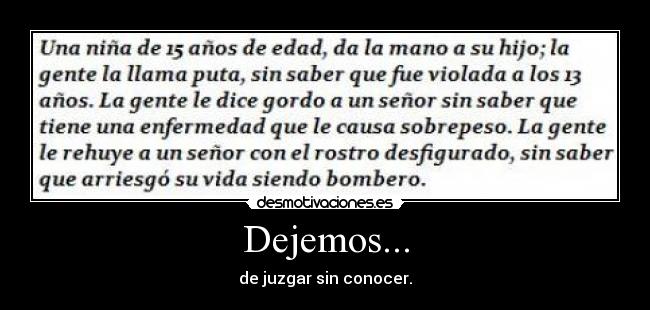 Dejemos... - 