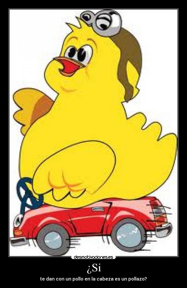 ¿Si - te dan con un pollo en la cabeza es un pollazo?