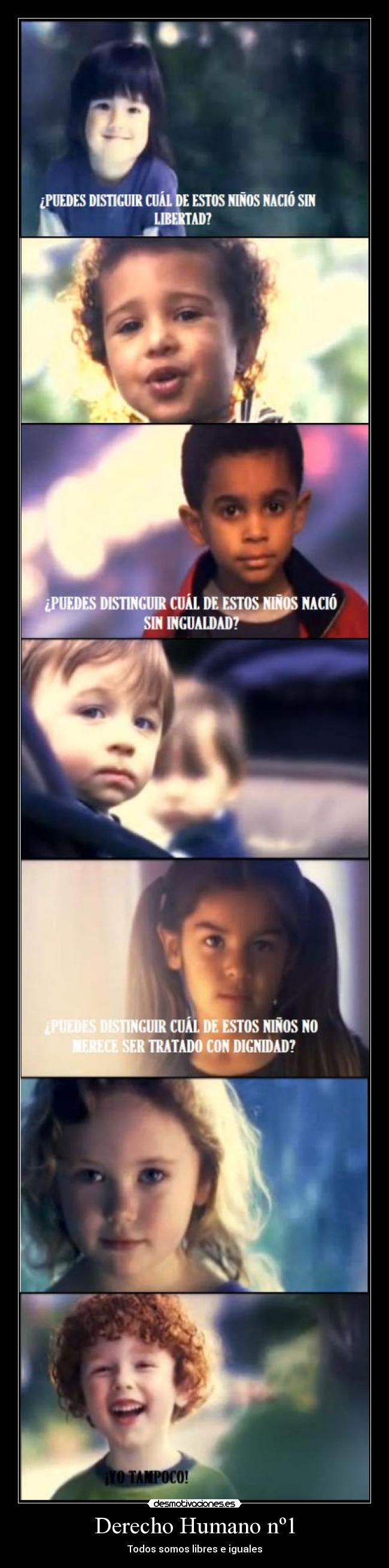 Derecho Humano nº1 - Todos somos libres e iguales