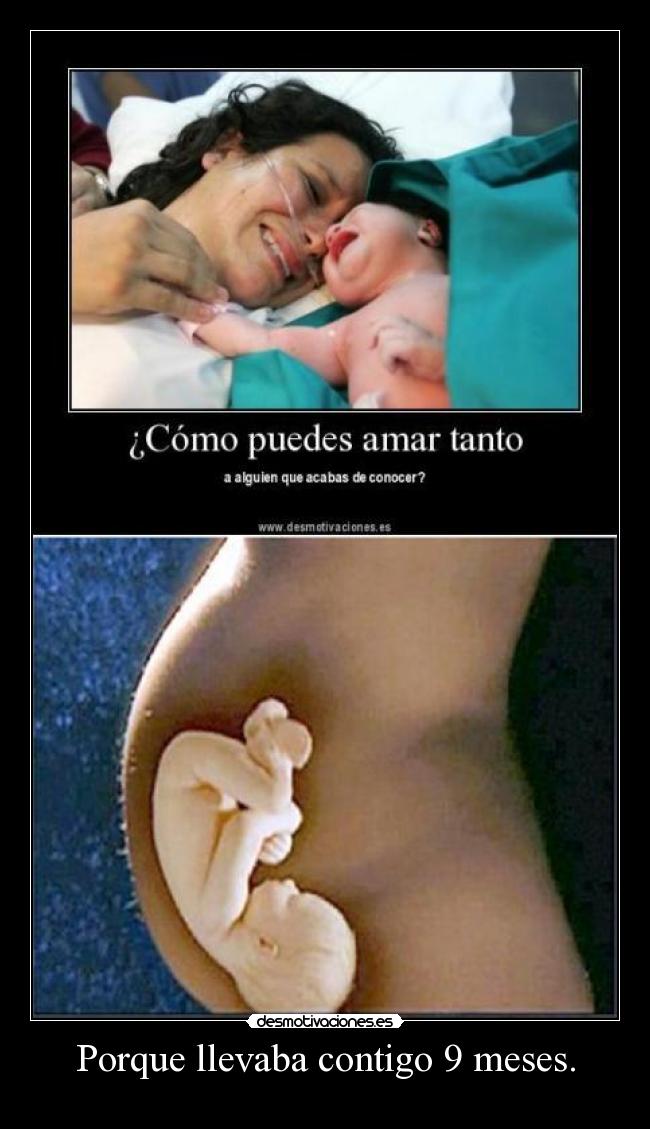 Porque llevaba contigo 9 meses. -
