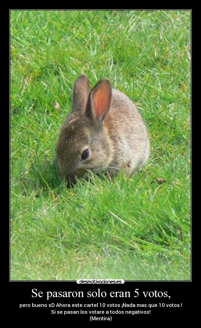 Se pasaron solo eran 5 votos, -