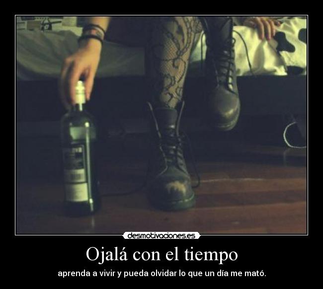 Ojalá con el tiempo - aprenda a vivir y pueda olvidar lo que un día me mató.