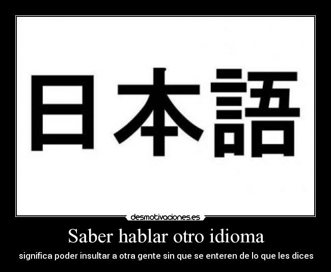 Saber hablar otro idioma - 