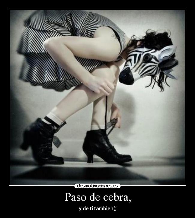 Paso de cebra, - y de ti tambien(;