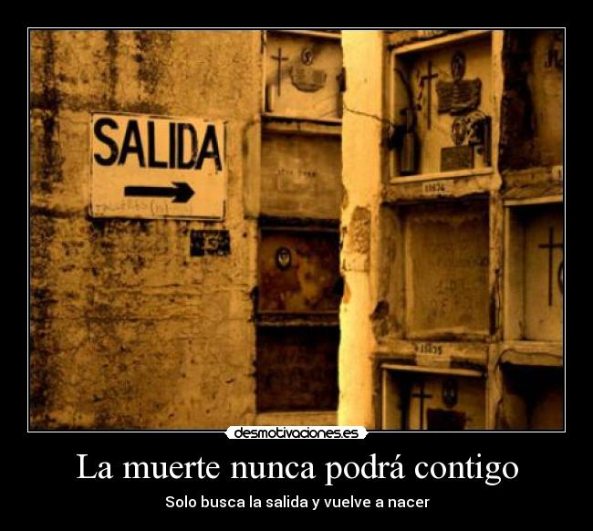 La muerte nunca podrá contigo - Solo busca la salida y vuelve a nacer