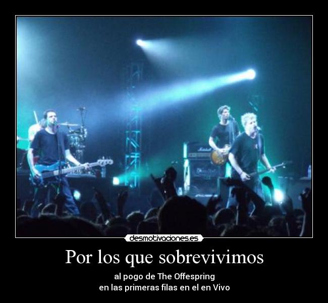 Por los que sobrevivimos - al pogo de The Offespring
en las primeras filas en el en Vivo