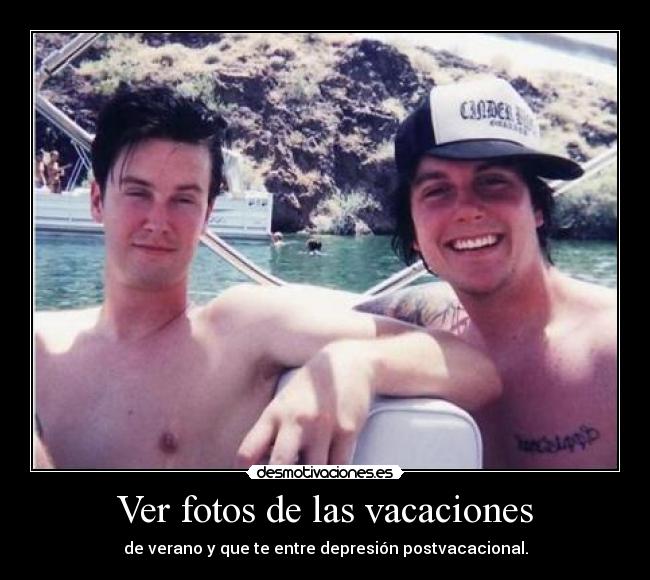 Ver fotos de las vacaciones - de verano y que te entre depresión postvacacional.