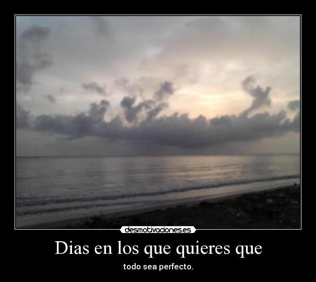 Dias en los que quieres que -