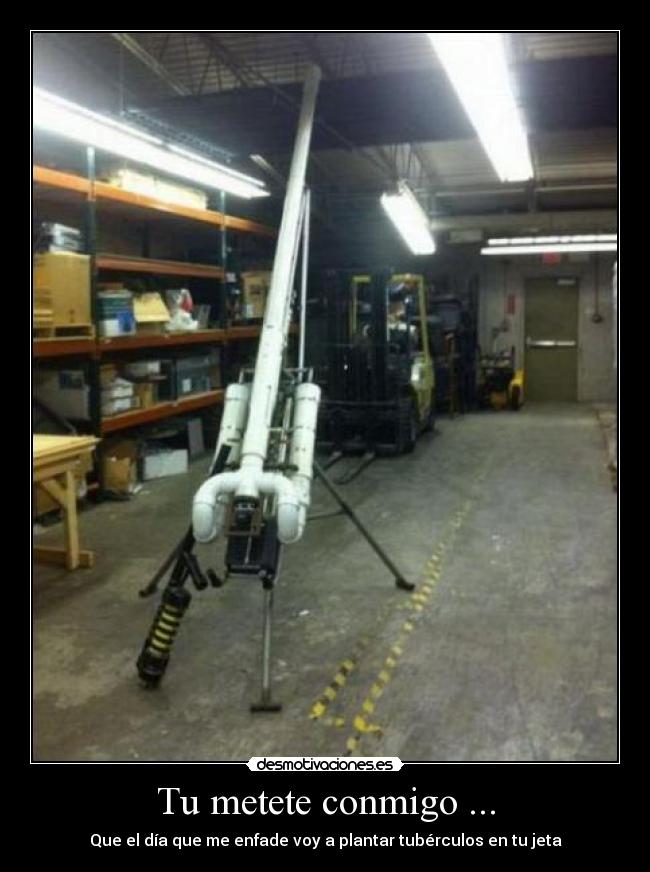 Tu metete conmigo ... - Que el día que me enfade voy a plantar tubérculos en tu jeta