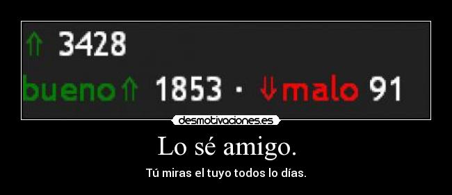 Lo sé amigo. -