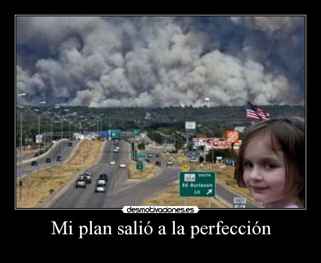Mi plan salió a la perfección -