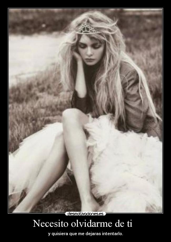 Necesito olvidarme de ti -