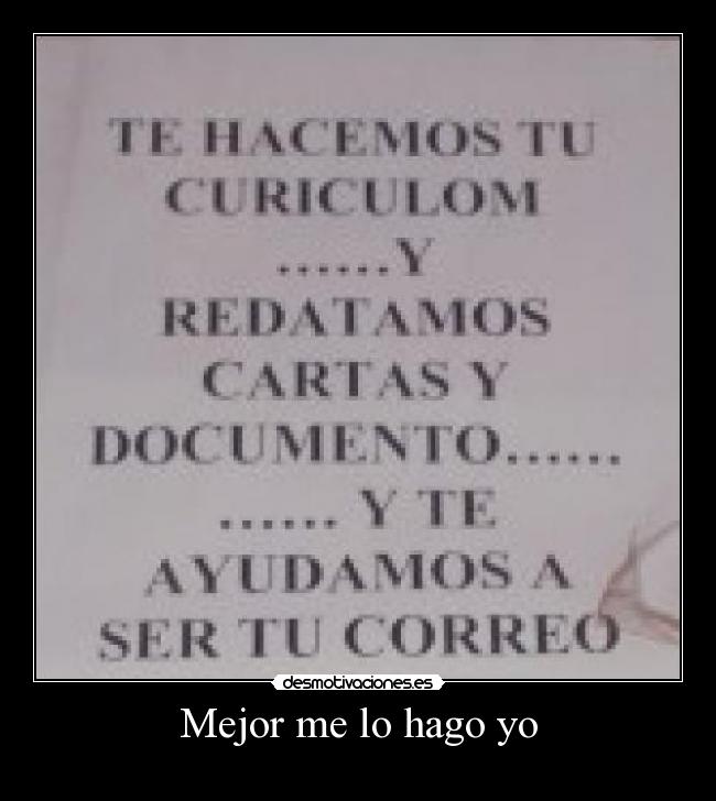 Mejor me lo hago yo - 