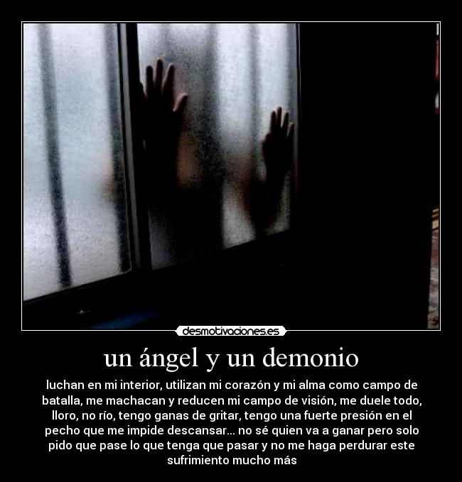 un ángel y un demonio -