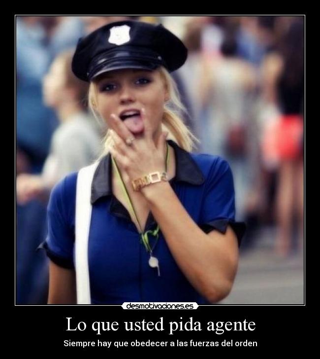 Lo que usted pida agente -