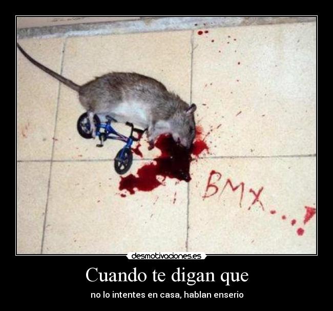 Cuando te digan que - no lo intentes en casa, hablan enserio