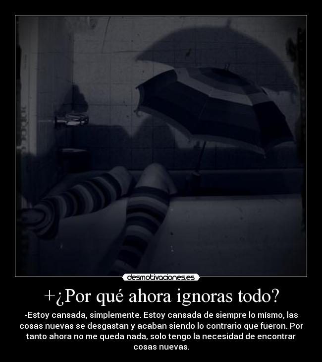 +¿Por qué ahora ignoras todo? - 